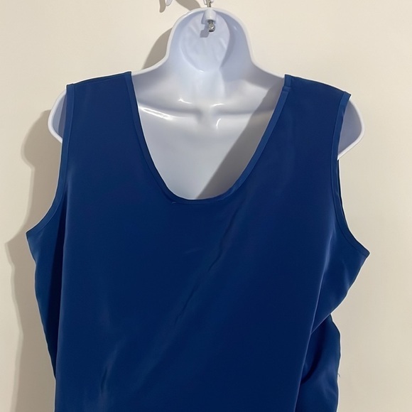 LORI by AM Casuals Dark Blue Sleeveless Blouse! - Picture 3 of 4